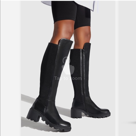 NWT Shoe Dazzle Faux Leather Knee High Boots - Picture 9 of 15